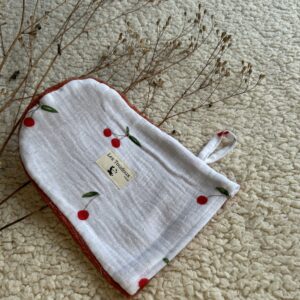 Gant de toilette cerises