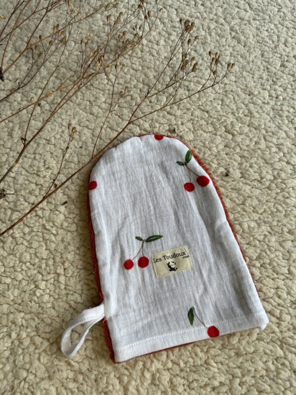 Gant de toilette cerise – Image 3