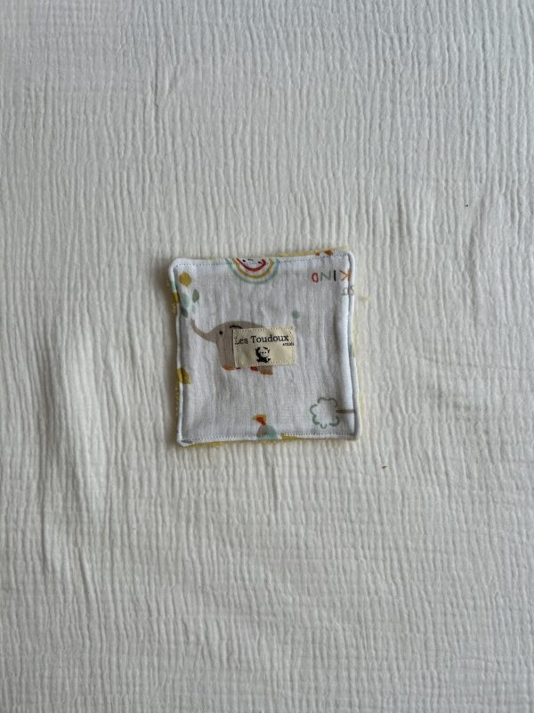 coton lavable motif elephants
