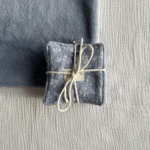 lot de 7 cotons lavables mamie blue