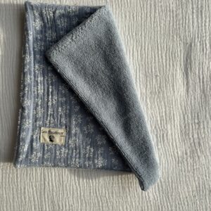 essuie tout lavable bleu avec motif feuille