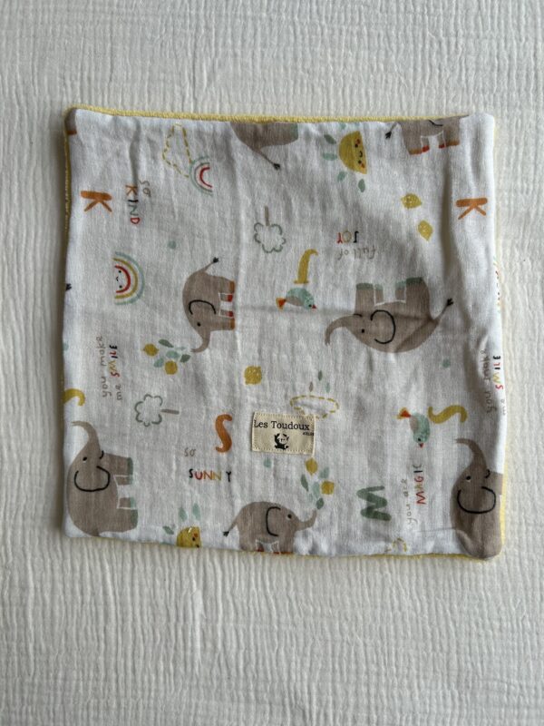 essuie tout lavable motif elephants