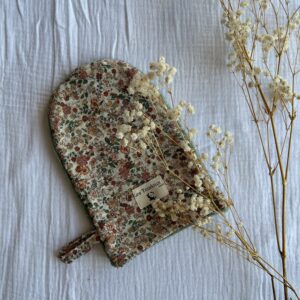 gant de toilette a fleurs