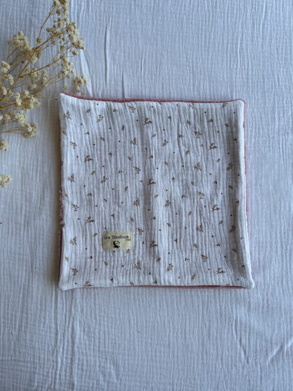 essuie tout lavable eponge de bambou rose