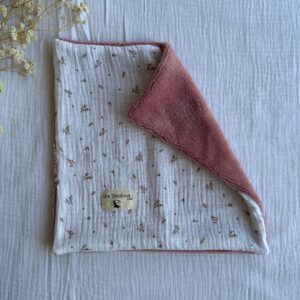 essuie tout lavable double gaze de coton motif noisette