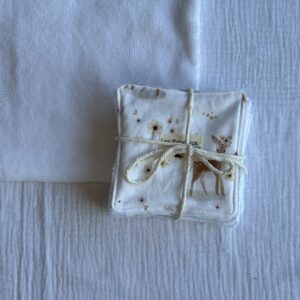 lot de 7 cotons lavables motif faon